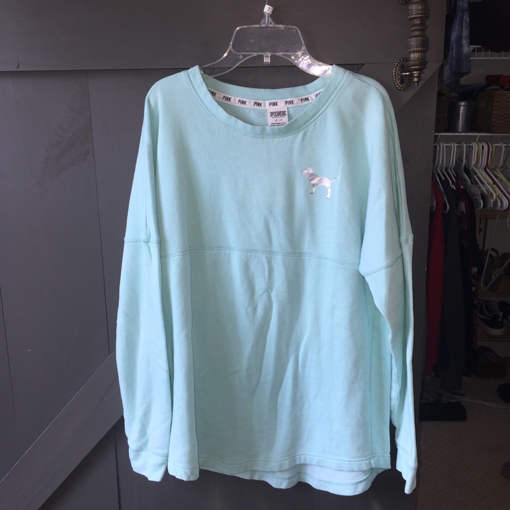 PINK long sleeve fleece tee